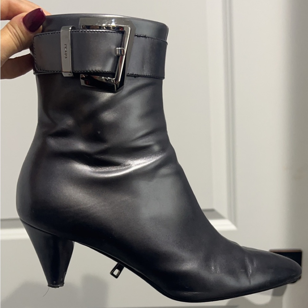 Prada metallic boots
